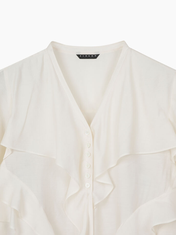 SHIRT - sisley k blouses - Creamy White | Sisley K image number 3